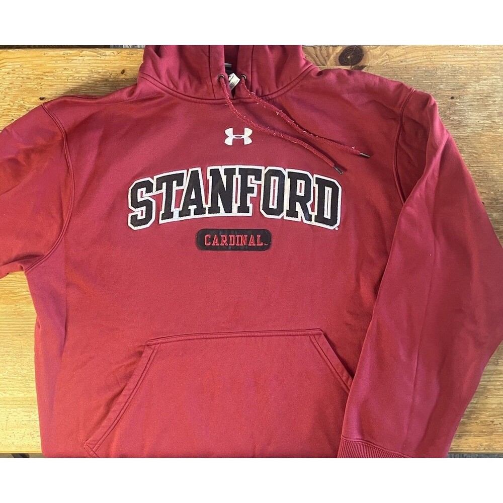 Stanford Cardinal Hoodie Men's L Hooded Sweatshirt Under Armour Dark Red